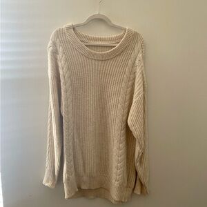 Cream Sweater Dress/Oversized Sweater